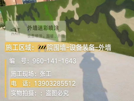怒江 迷彩漆喷涂价格（按平方米计费）